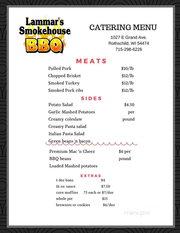 Lammar's Smokehouse BBQ, - Rothschild, WI