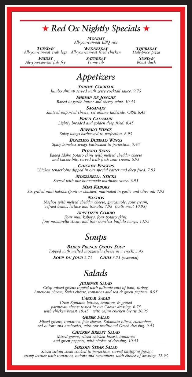 Red Ox Restaurant & Bar - Hampshire, IL