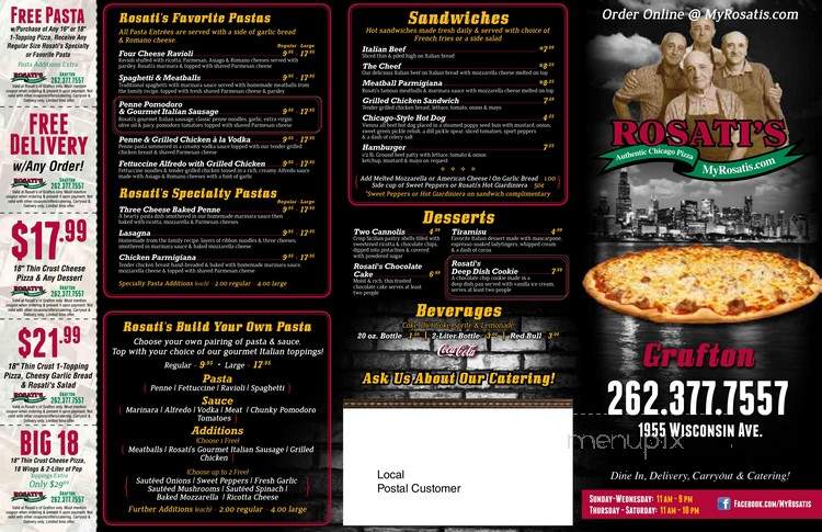 Rosatis Pizza - Grafton, WI