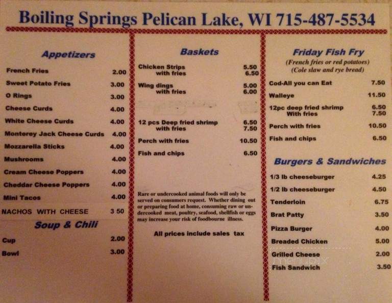 Boiling Springs - Pelican Lake, WI