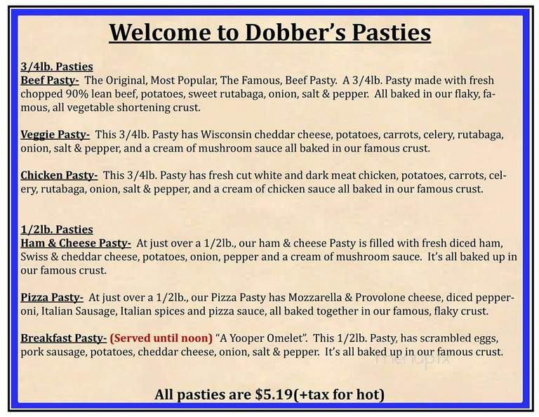 Dobber's Pasties - Iron Mountain, MI