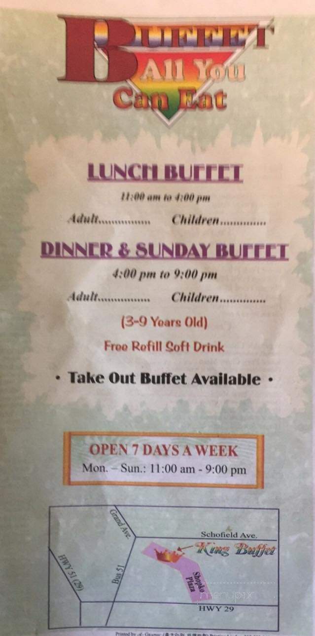 King Buffet - Rothschild, WI