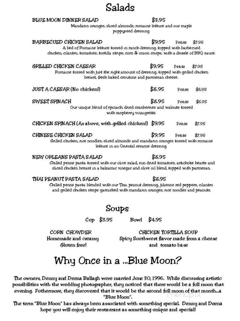 Once In A Blue Moon - Princeton, WI