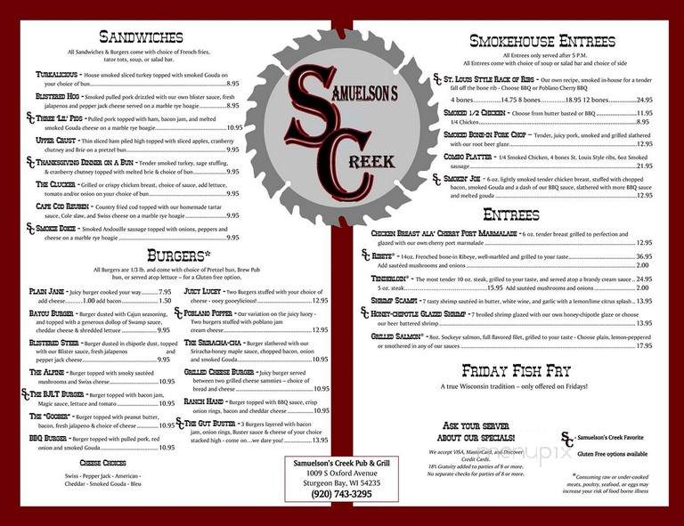 Samuelson's Creek Pub & Grill - Sturgeon Bay, WI