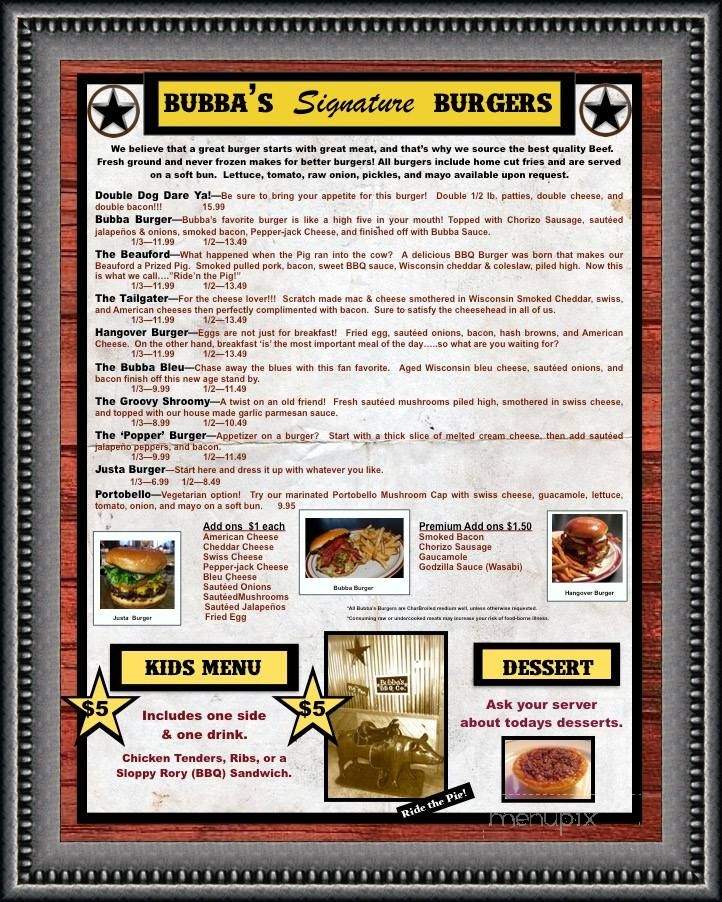 Bubba's BBQ Co. - Shawano, WI