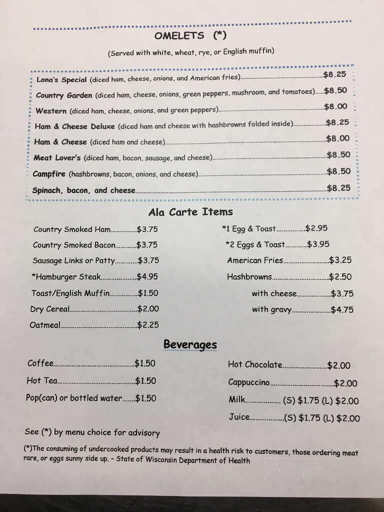 Lona's Corner Cafe - Haugen, WI