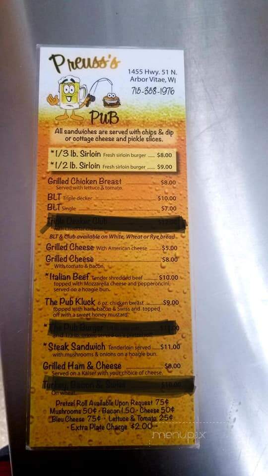 Preuss's Pub - Arbor Vitae, WI