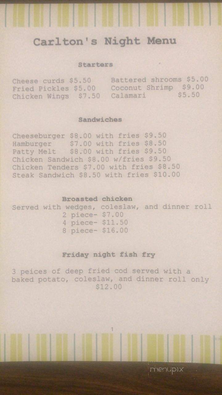 Carlton Restaurant & Lounge - Tomah, WI