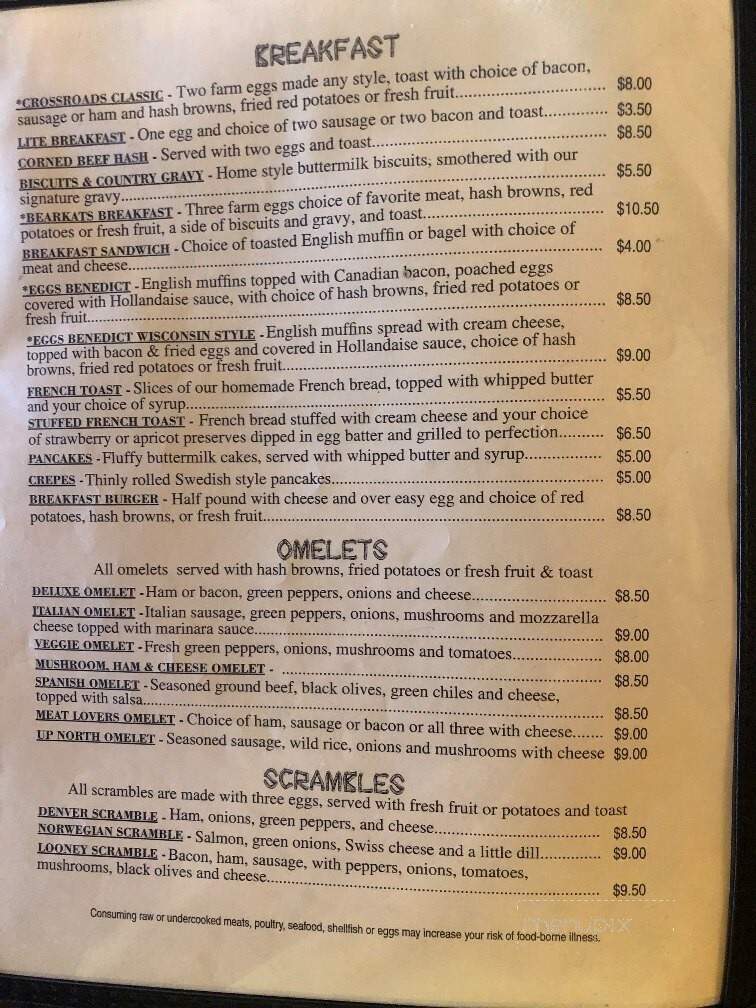 Crossroads Cafe - Cameron, WI