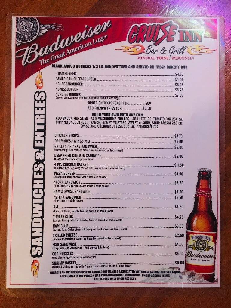 Cruise Inn Bar & Grill - Mineral Point, WI