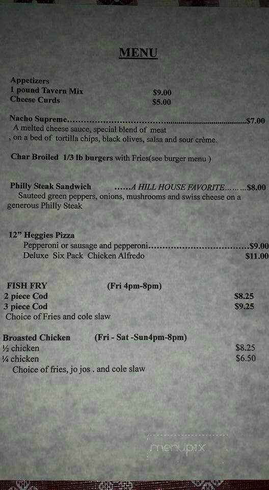 Hill House Pub & Grill - Boyd, WI