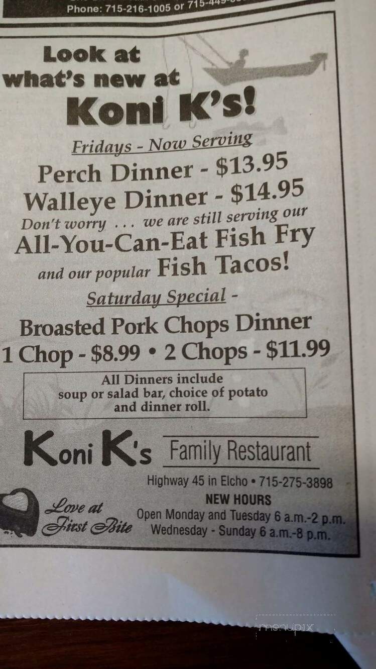 KONI K's Korner Pub - Elcho, WI