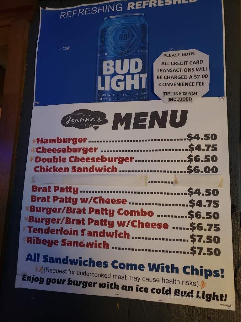 Jeanne's Bar - Sherwood, WI