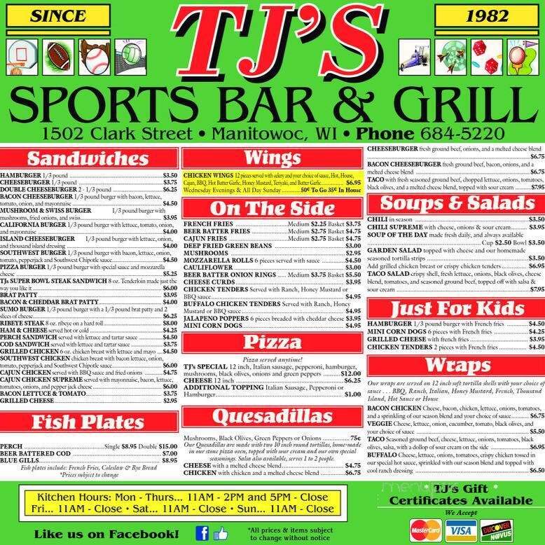 T J's Sports Bar & Grill - Manitowoc, WI