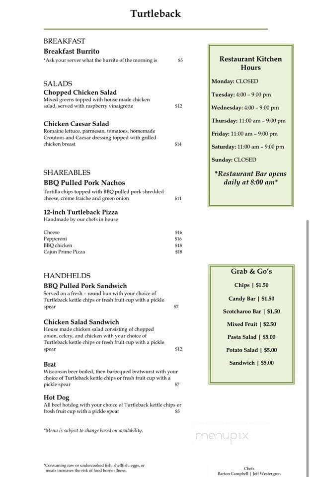 Turtleback Golf Dining - Rice Lake, WI