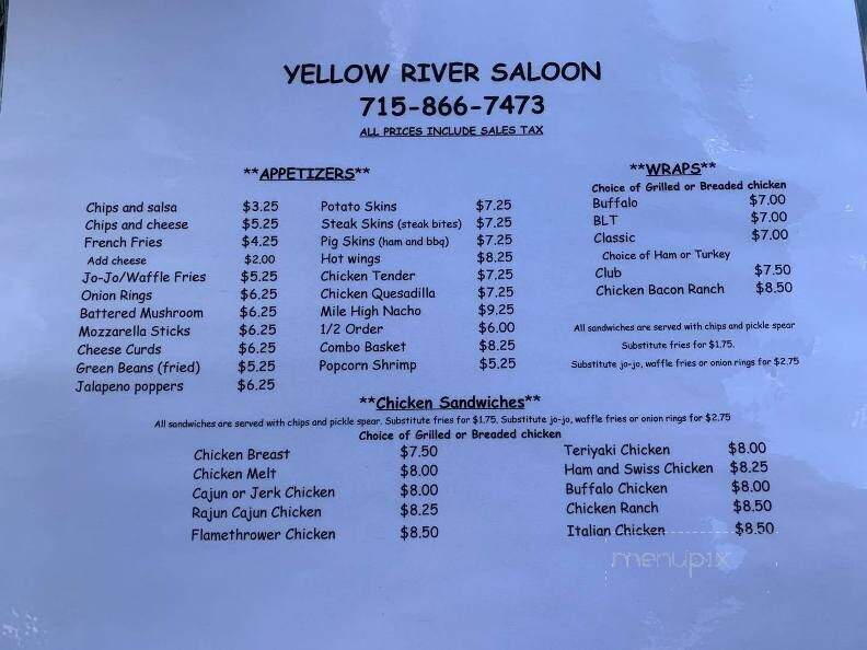 Yellow River Saloon & Eatery - Webster, WI