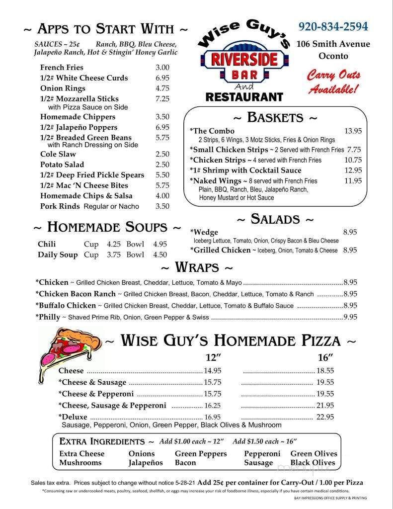 Wiseguys Riverside Bar and Grill - Oconto, WI