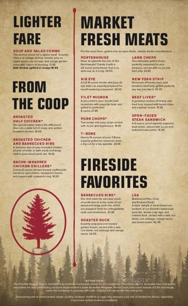 Fireside Supper Club - Rhinelander, WI