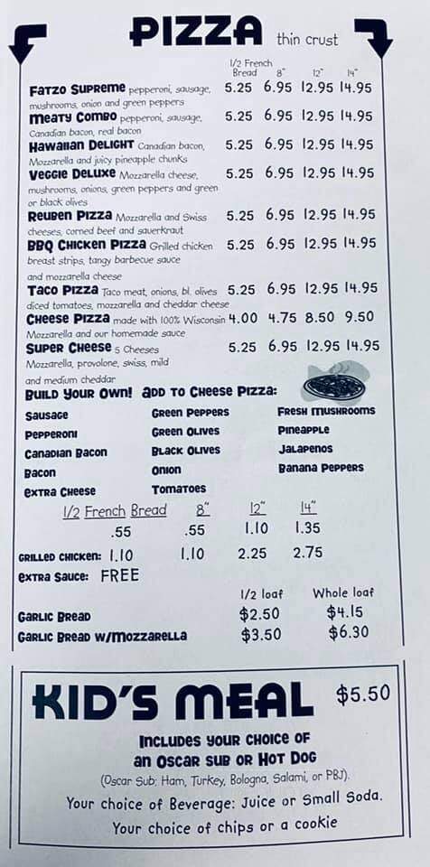 Fatzo's Sub & Pizza Shop - Two Rivers, WI