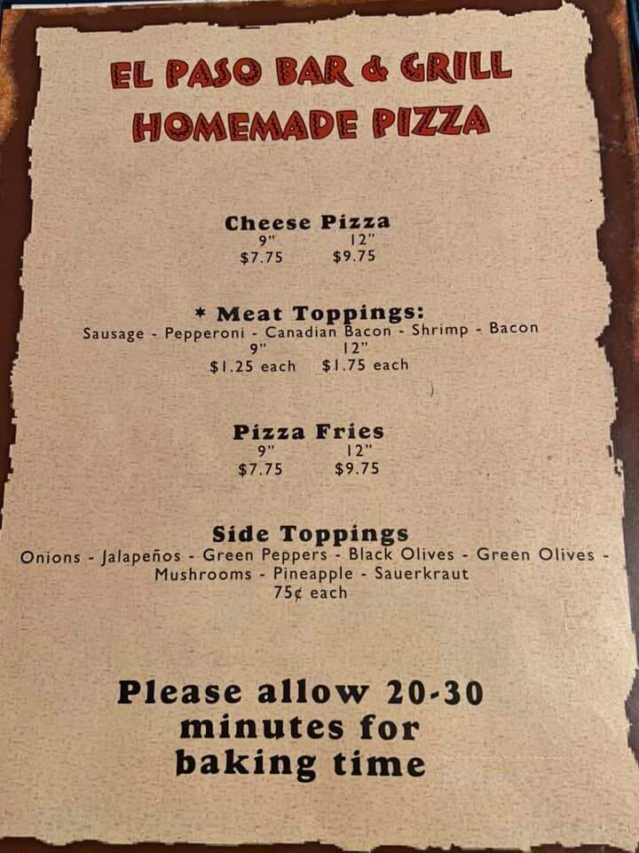 El Paso Bar & Grill - Ellsworth, WI