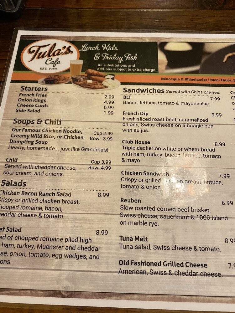 Tula's Cafe - Minocqua, WI