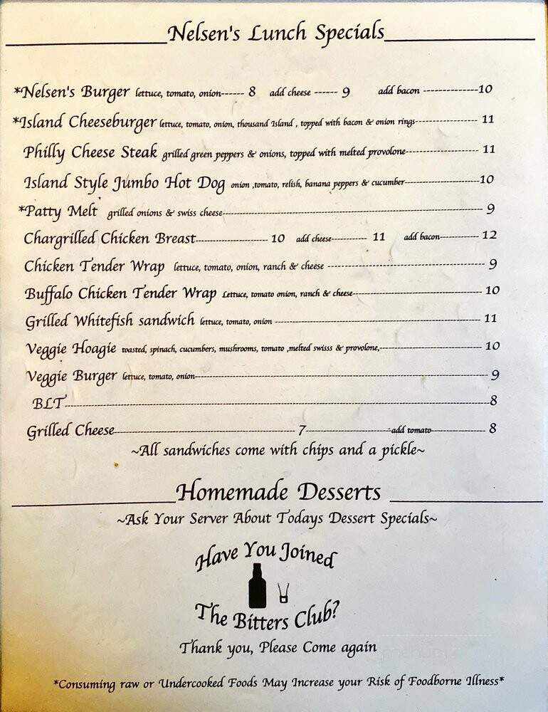 Nelsen's Hall Bitters Pub - Washington Island, WI