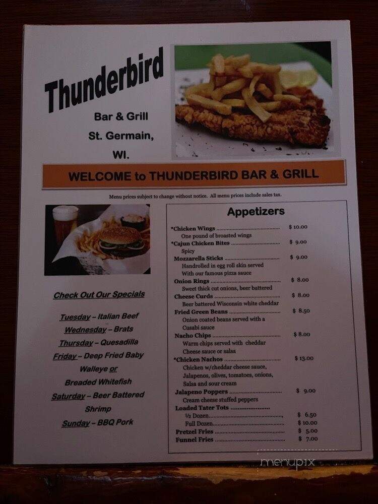 Thunderbird Bar & Grill LLC - Saint Germain, WI