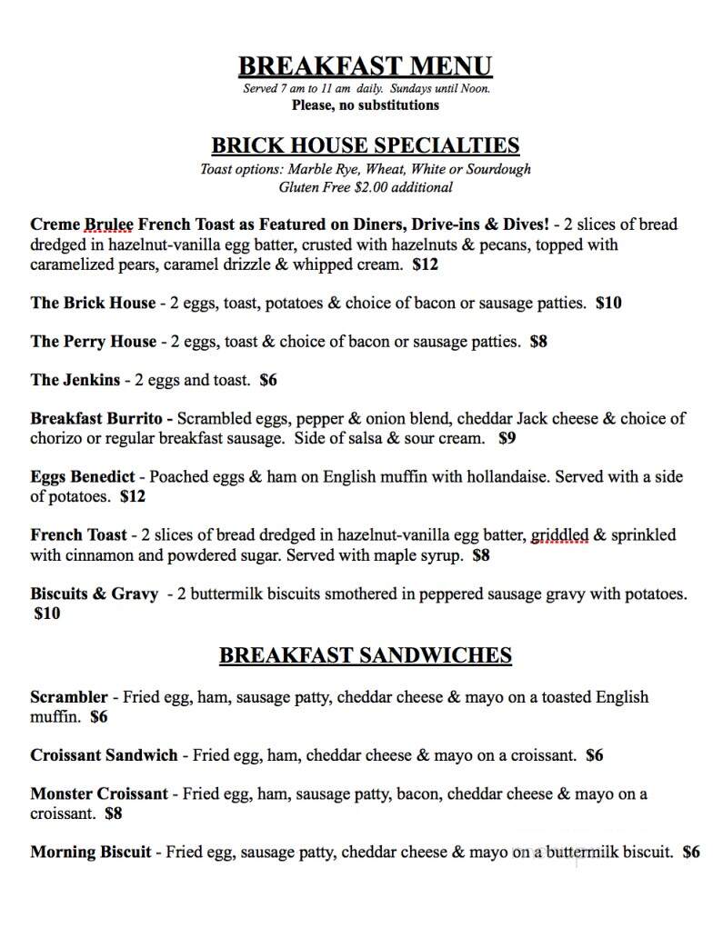 Brick House Cafe - Cable, WI