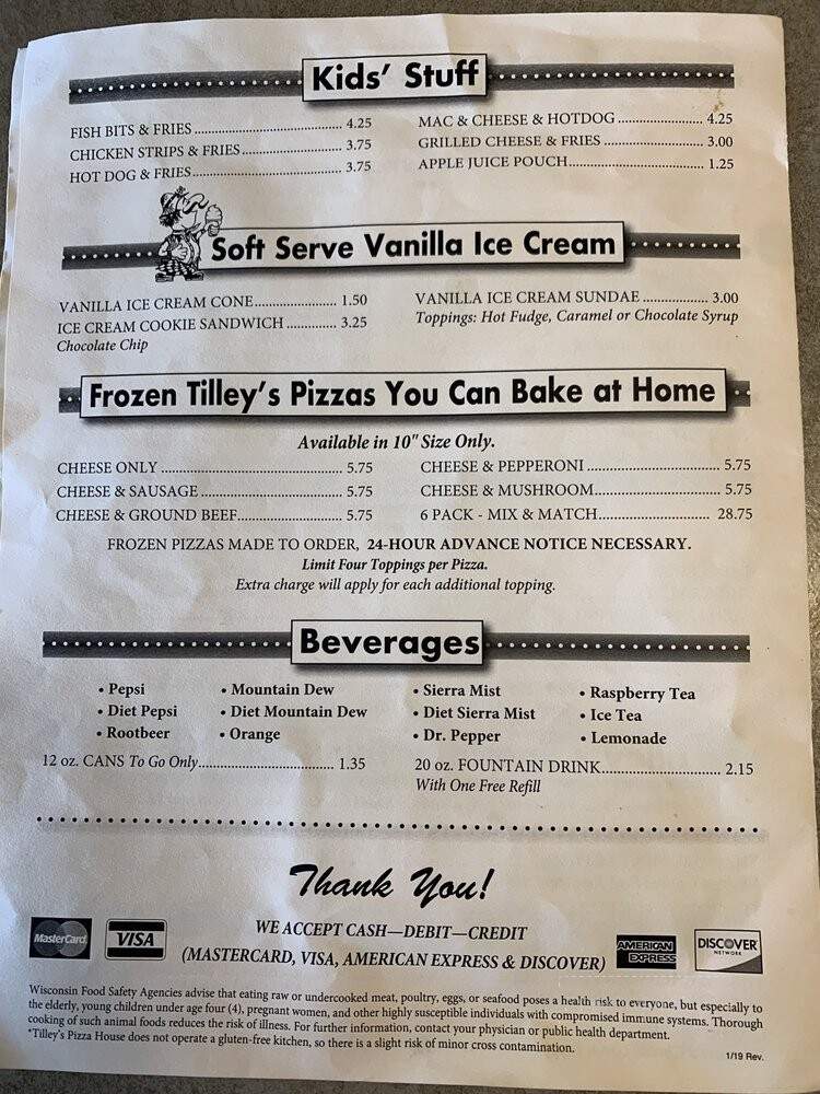 Tilley's Pizza House - Beloit, WI