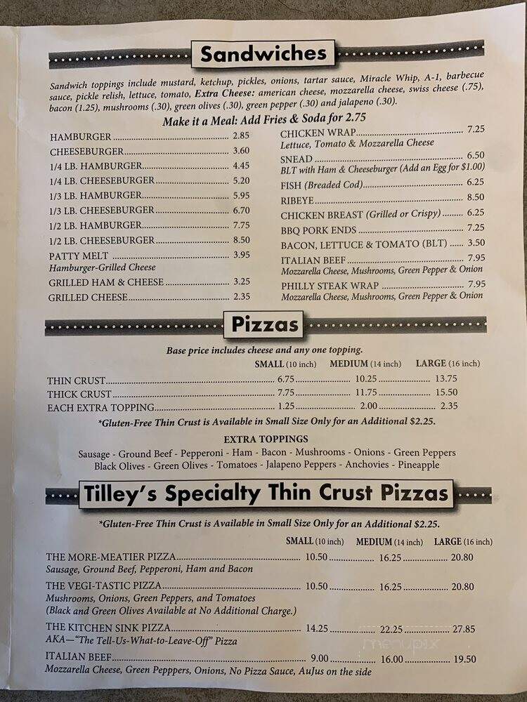 Tilley's Pizza House - Beloit, WI