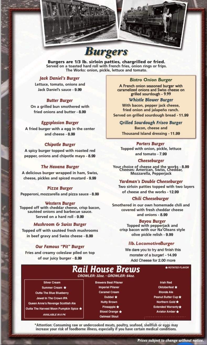 Rail House Restaurant & Brew - Marinette, WI