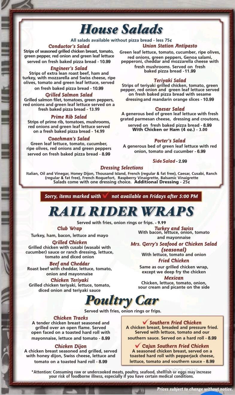 Rail House Restaurant & Brew - Marinette, WI