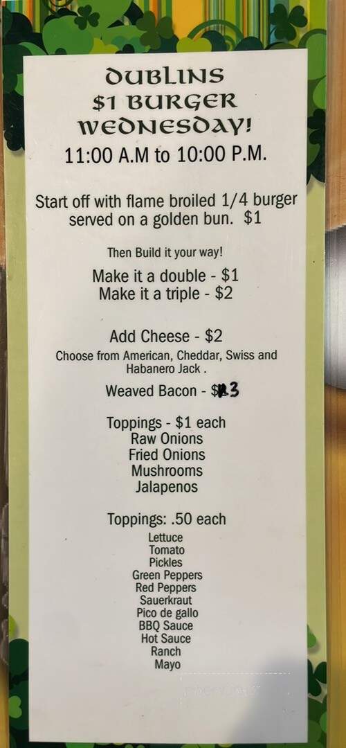 Dublin Sports Bar & Grill - Conover, WI