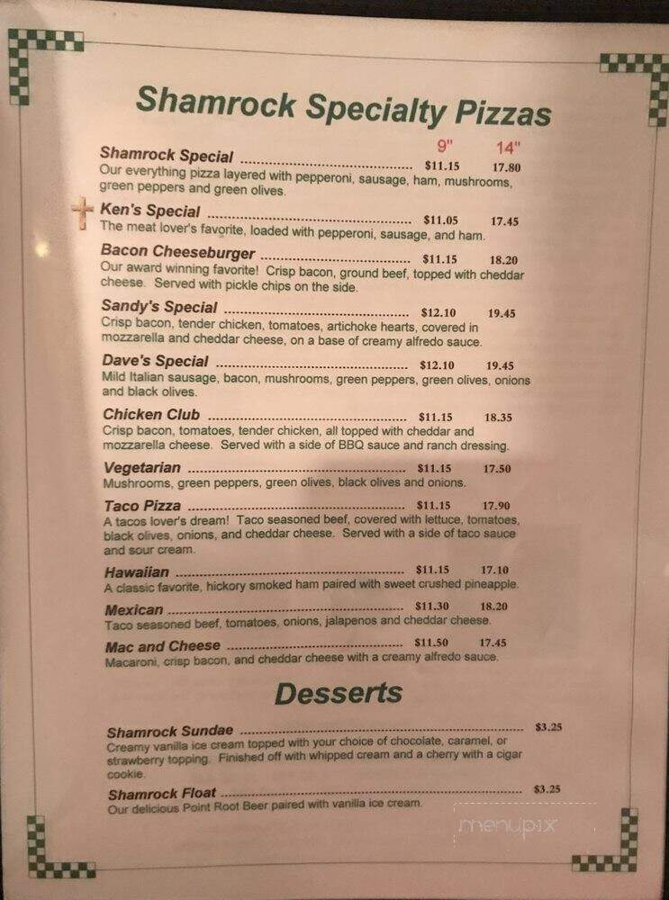 Shamrock Pizza - Superior, WI