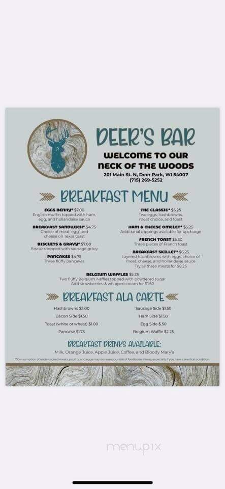 Deer's Bar & Grill - Deer Park, WI