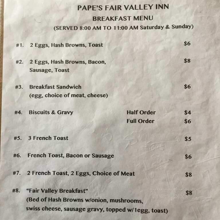 Pape's Fair Valley Inn - Sauk City, WI