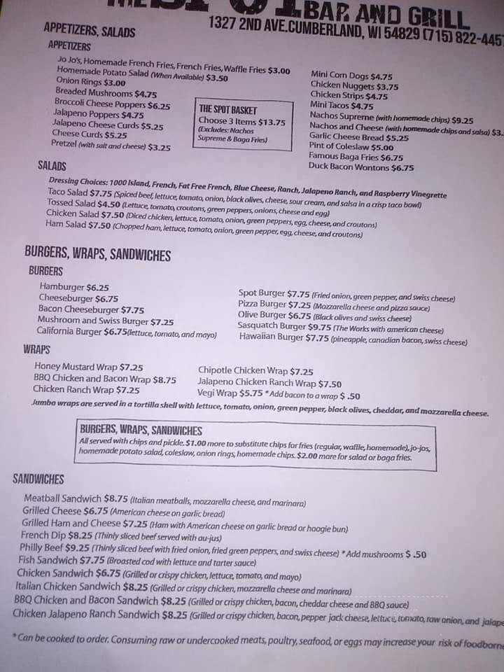 Spot Bar - Cumberland, WI