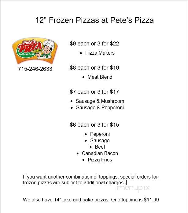 Pete's Pizza - New Richmond, WI