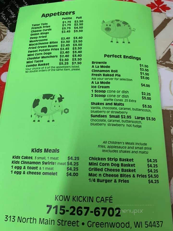 Kow Kickin' Cafe - Greenwood, WI