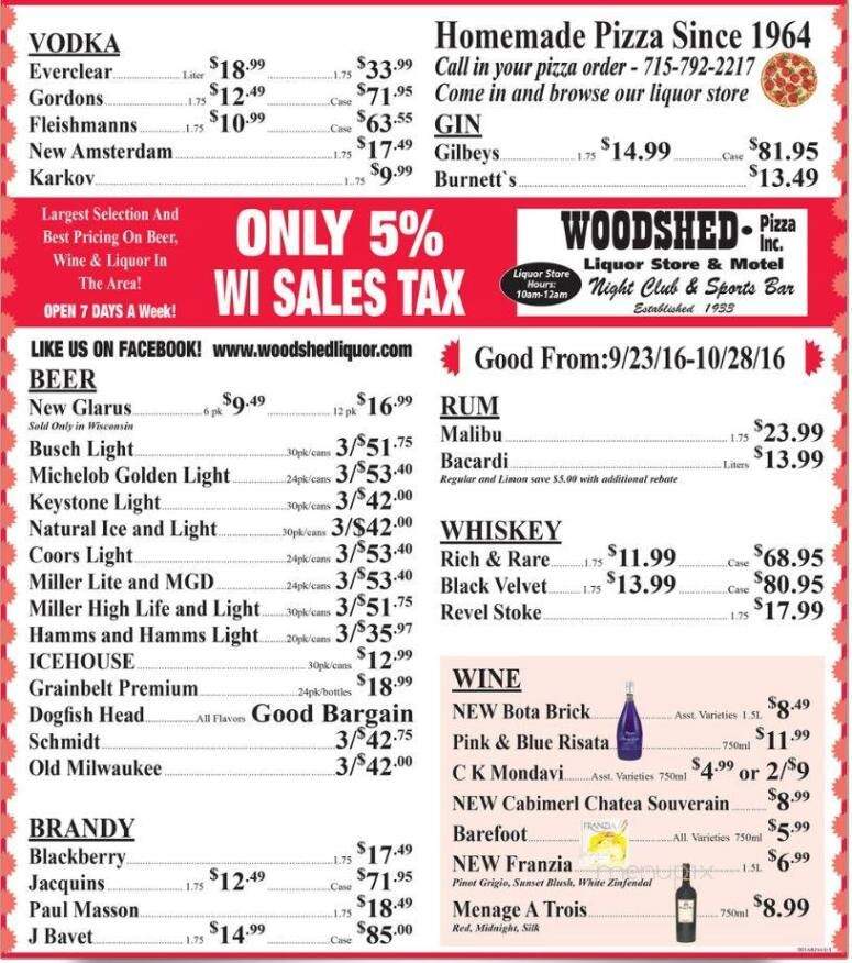 Woodshed Pizza Liquor Store - Hager City, WI