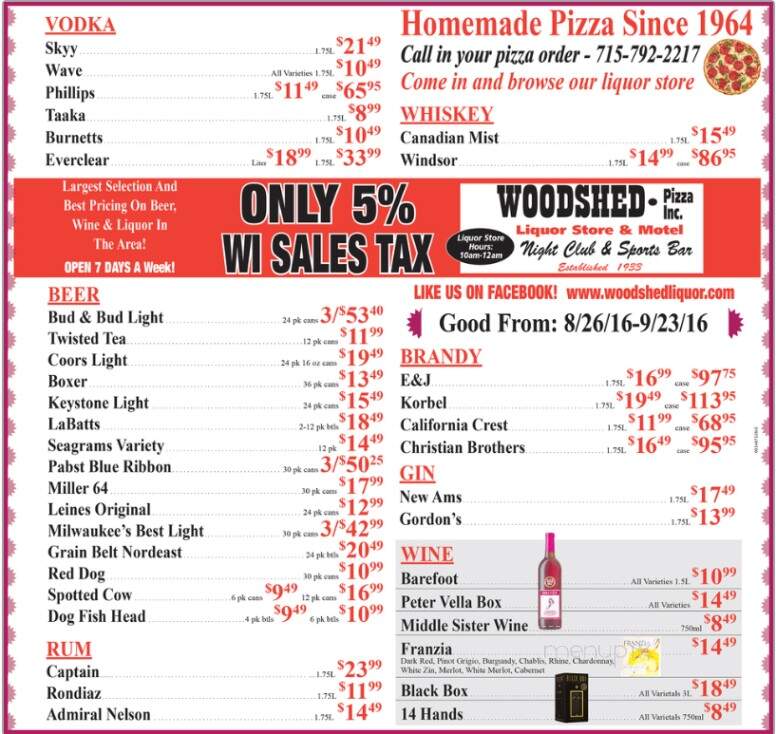 Woodshed Pizza Liquor Store - Hager City, WI