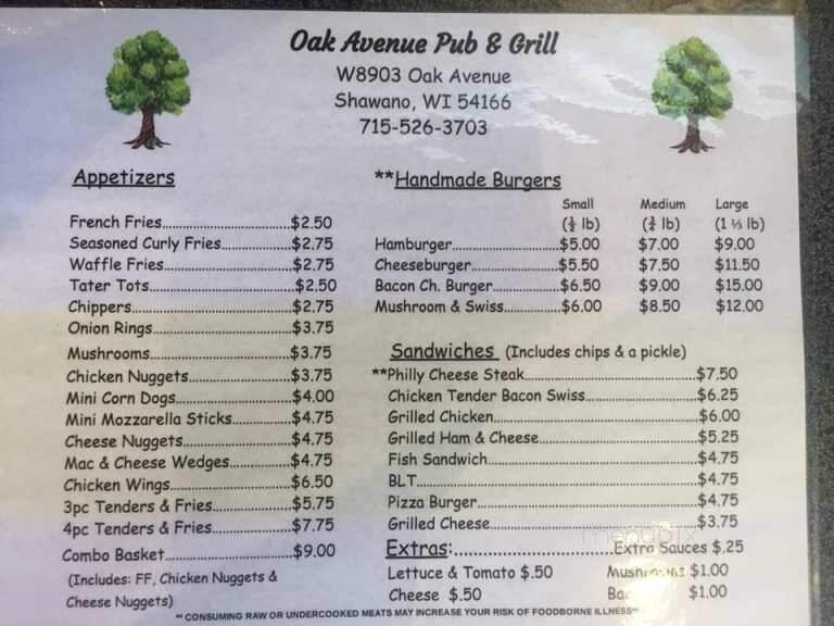 Oak Avenue Pub & Grill - Shawano, WI