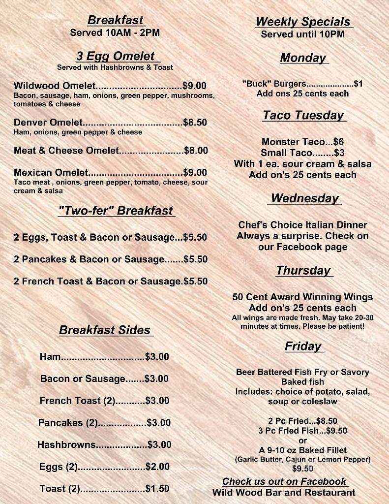 Wildwood Bar & Restaurant - Woodville, WI