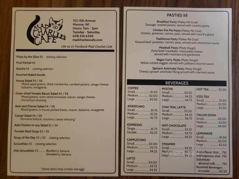 Mad Charlie's Cafe - Monroe, WI