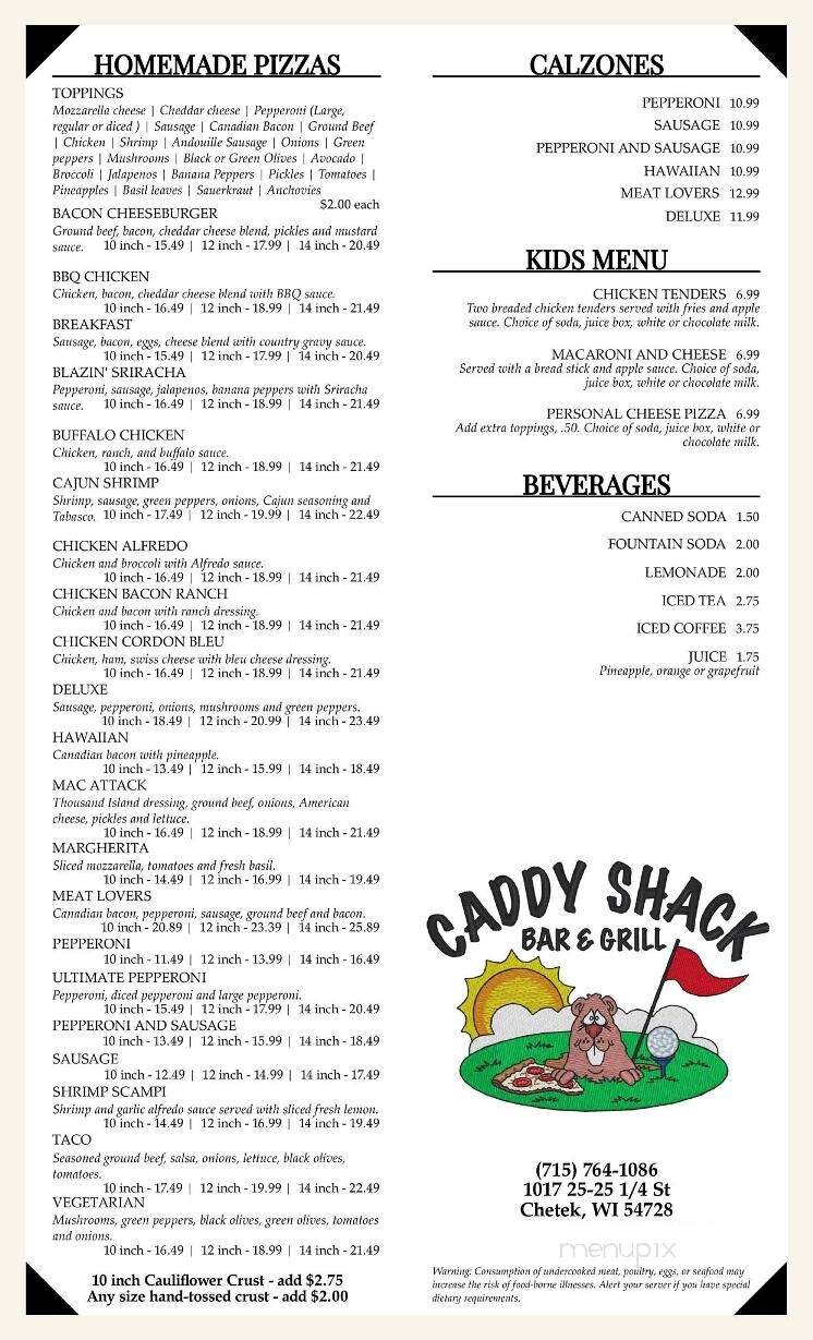 Caddy Shack Bar & Grill - Chetek, WI