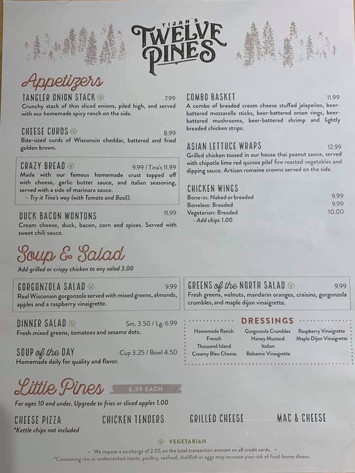 Twelve Pines Restaurant Bar - Eagle River, WI