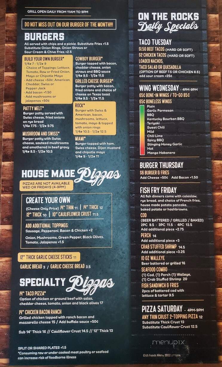 On the Rocks Bar and Grill - Neosho, WI