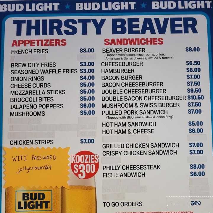 Thirsty Beaver Pub & Grill - Westfield, WI