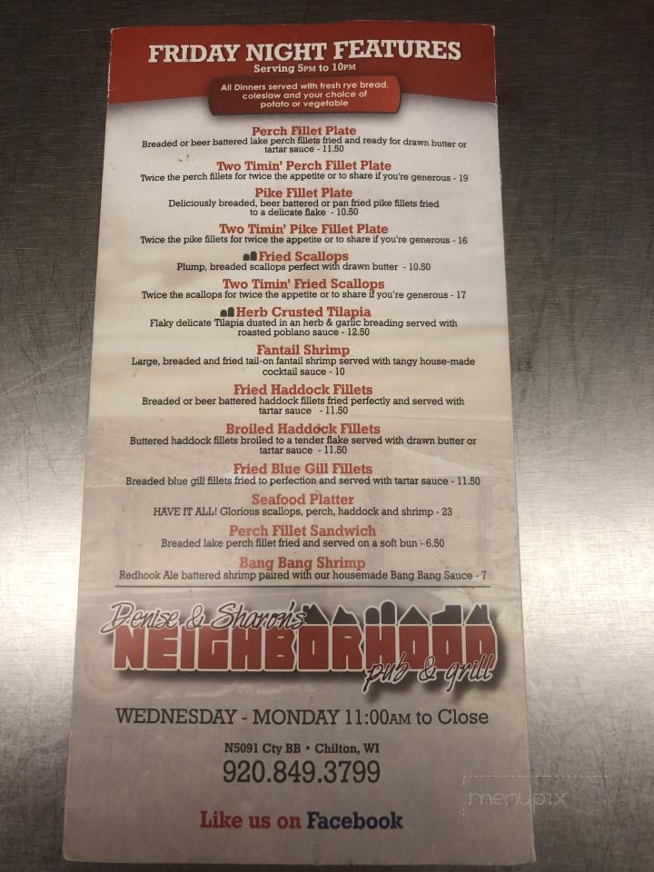 Neighborhood Pub & Grill - Chilton, WI