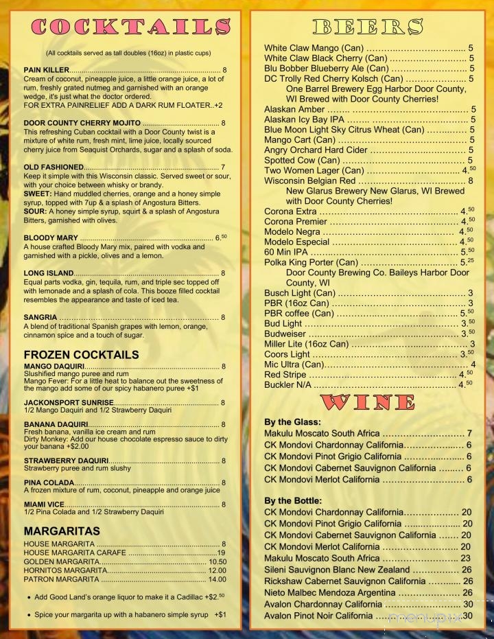 Island Fever Rum Bar & Grill - Jacksonport, WI